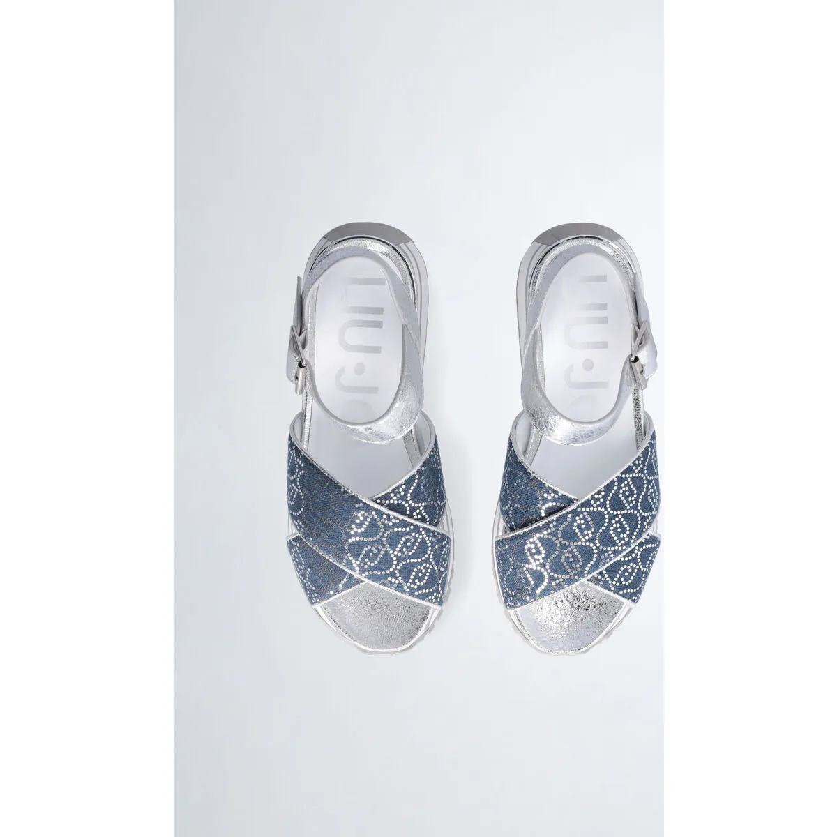 Sandalias denim con plataforma