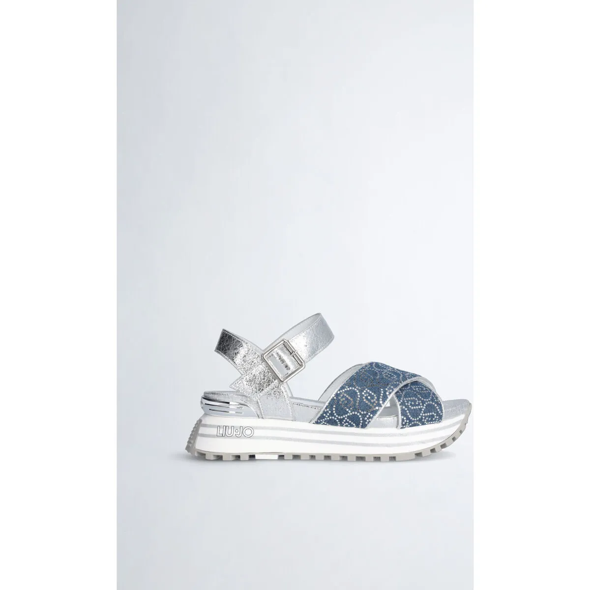 Sandalias denim con plataforma