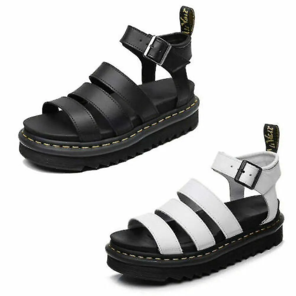 Sandalias gruesas para mujer suela gruesa Strappy Block Flatforms zapatos Verano nueva talla