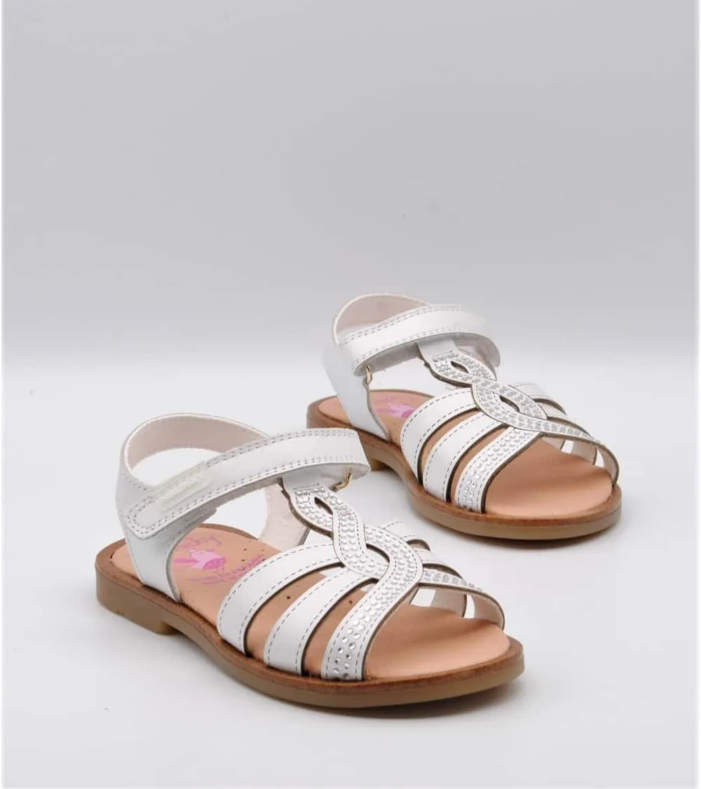 SANDALIAS NIÑA PABLOSKY BLANCA PALA GLITTER