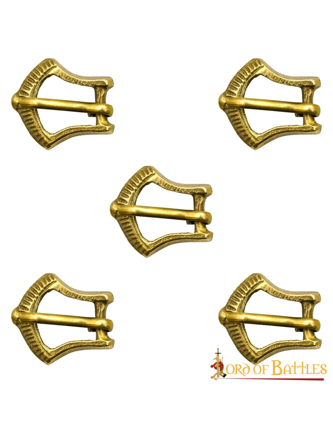 Set 5 hebillas medievales pequeñas para cinturón