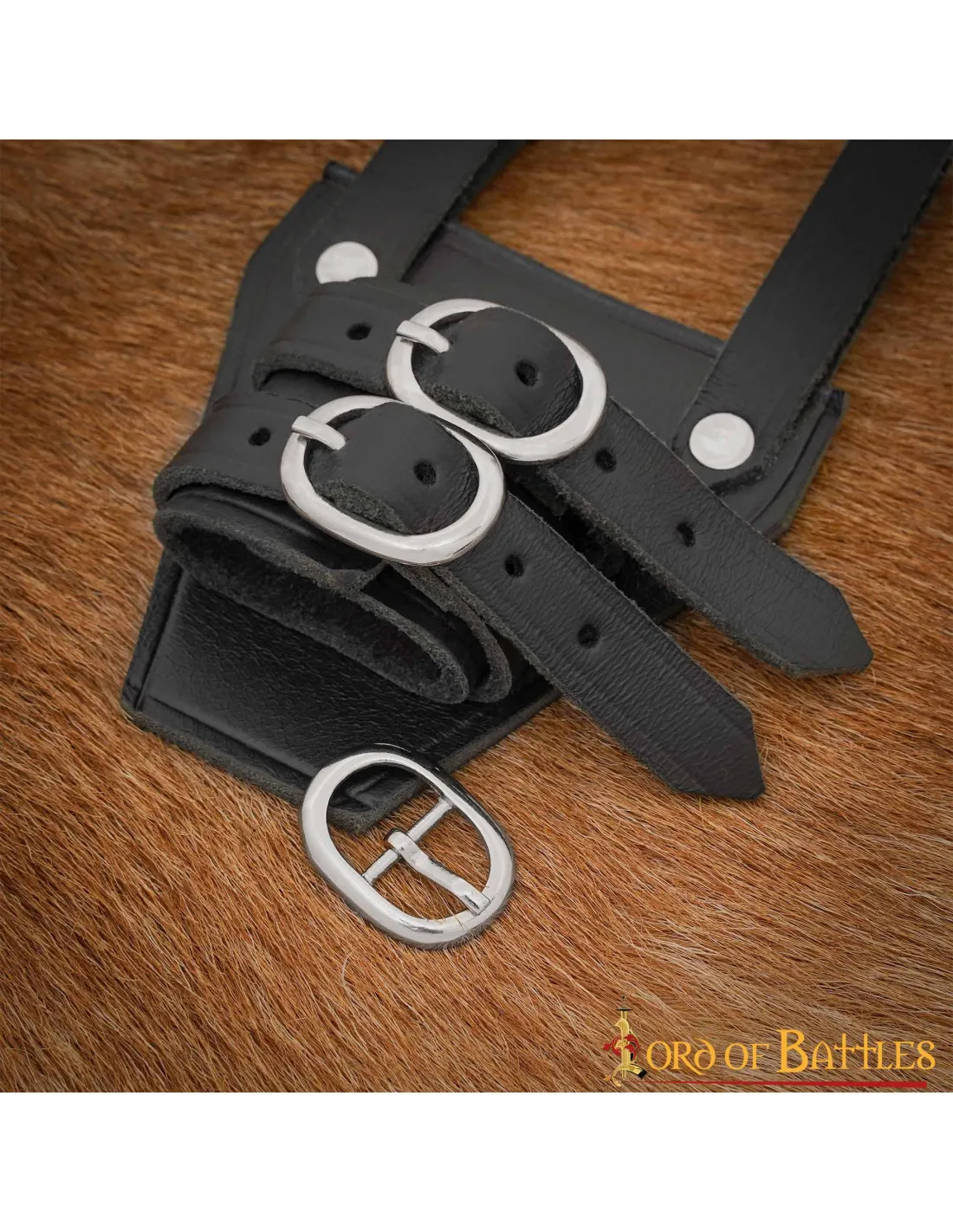 Set de 3 hebillas pequeñas ovaladas en acero