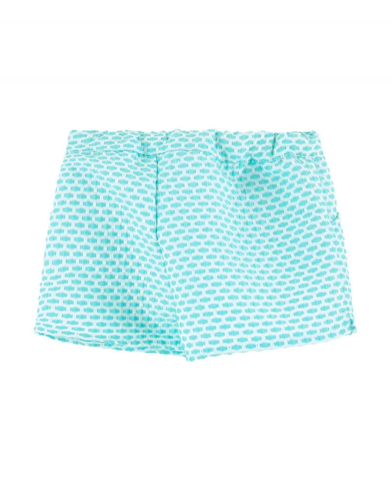 Short Bebe Niña TARTINE ET CHOCOLAT Jacquard Verde Agua