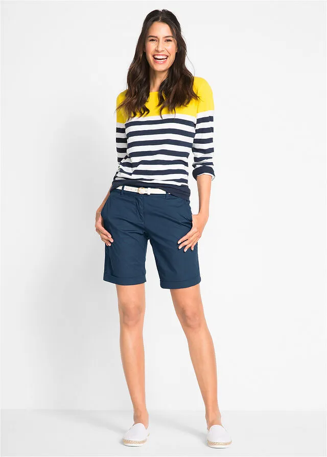 Short de algodón verano Azul marino