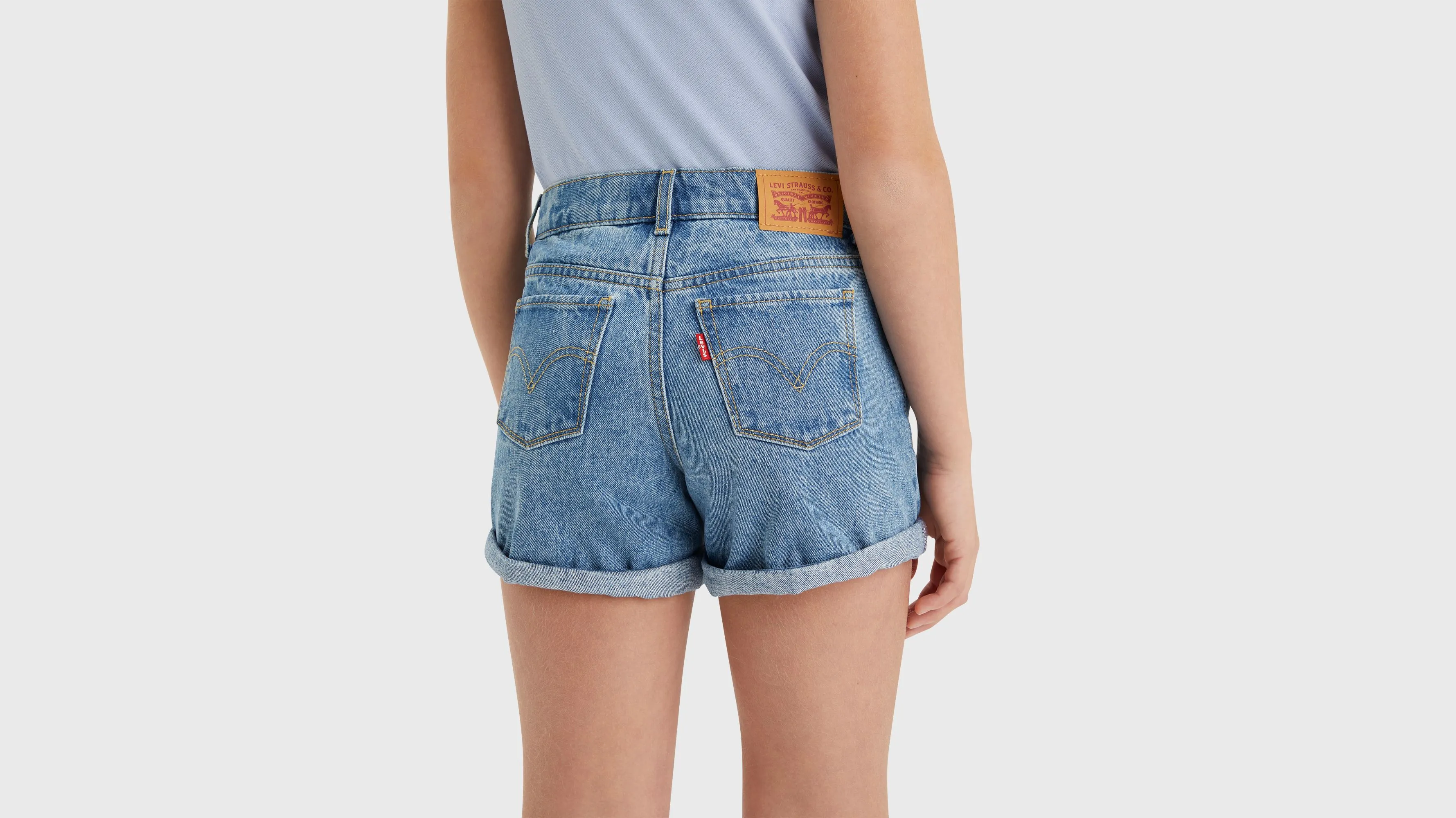 Shorts Para Adolescentes Mini Mom Roll Cuff