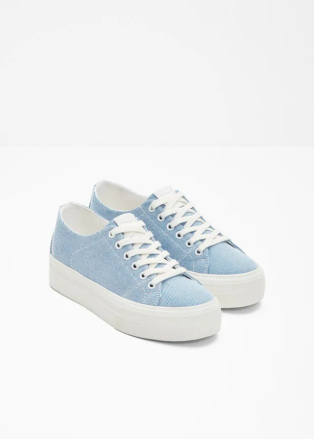Sneakers bajos con plataforma Denim