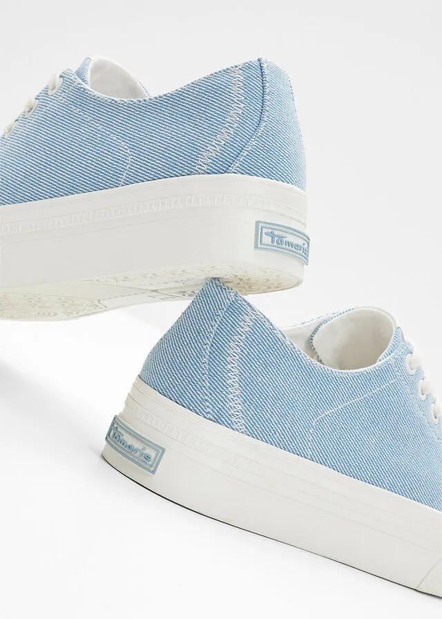 Sneakers bajos con plataforma Denim