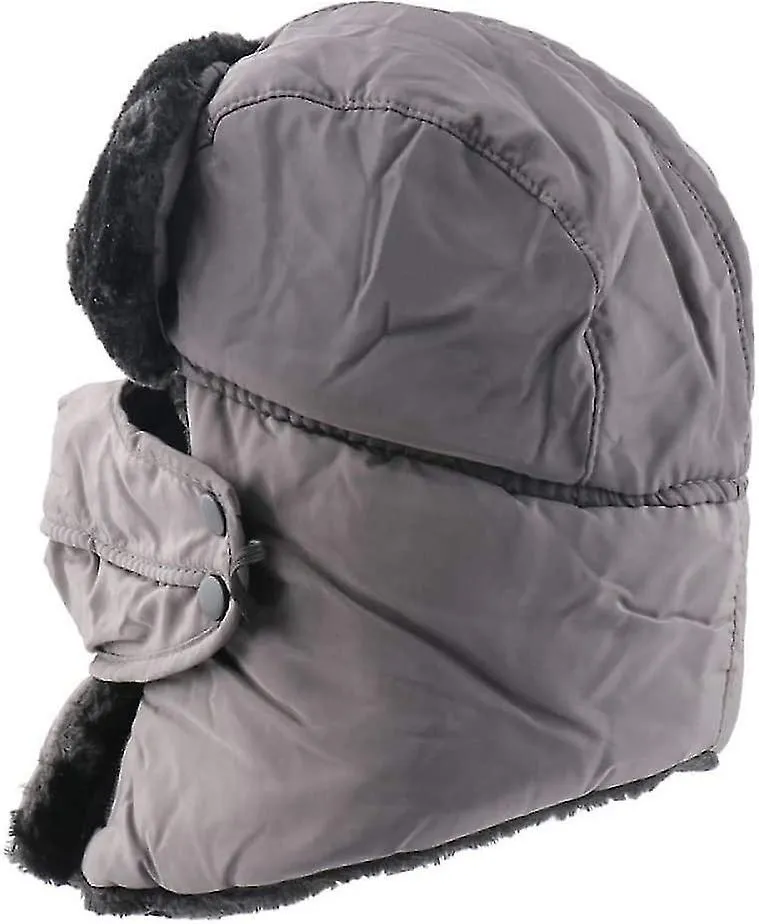 Sombrero de aviador de invierno para hombres Hombre Sombreros de bombardero de orejera cálidos de invierno con insignia soviétic