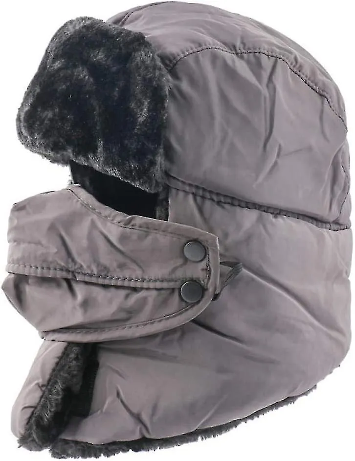 Sombrero de aviador de invierno para hombres Hombre Sombreros de bombardero de orejera cálidos de invierno con insignia soviétic