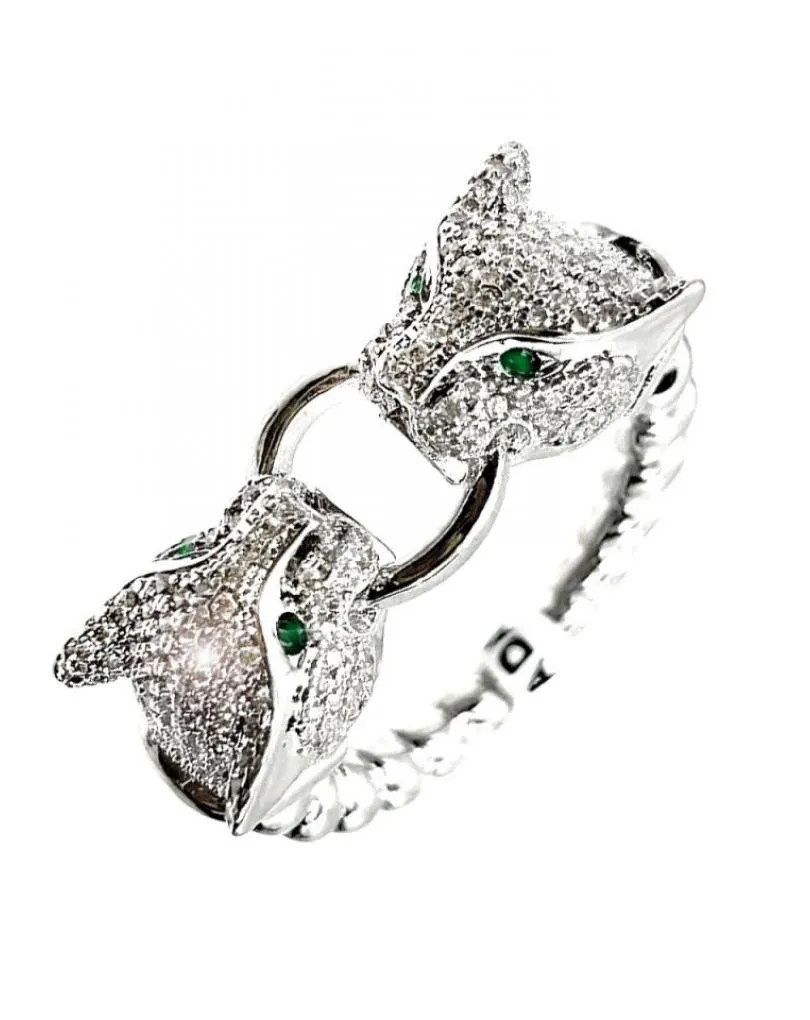 SORTIJAS MUJER PLATEADAS LEOPARDOS DISEÑO DE JOYERIA CLASICA