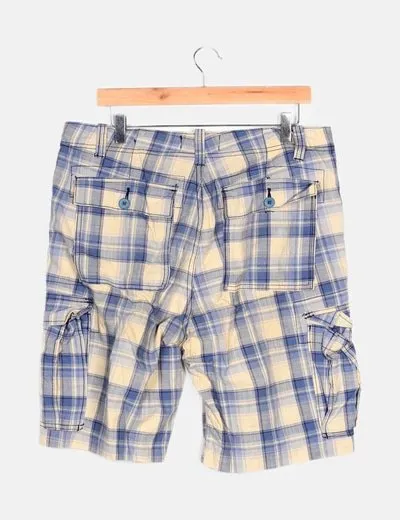 Springfield Pantalón bicolor estampado de cuadros