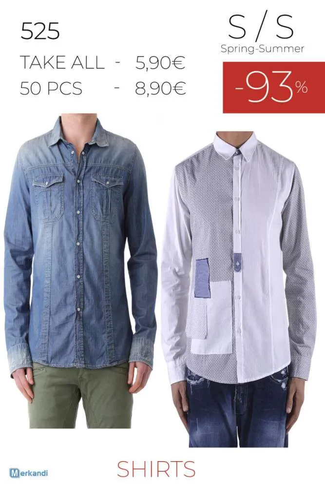STOCK DE CAMISAS HOMBRE 525 S/S
