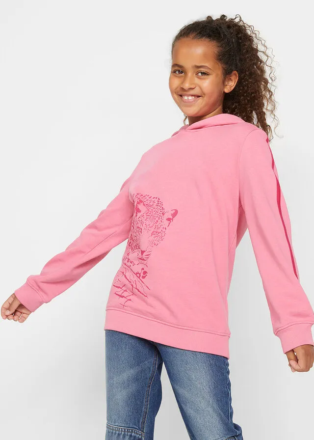 Sudadera con capucha para niñas Rosa mate