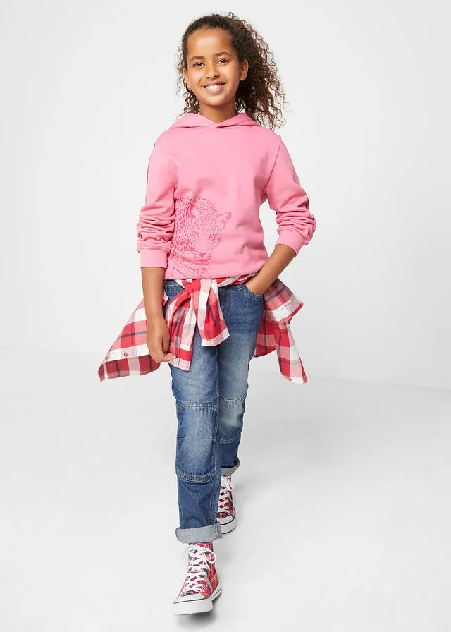 Sudadera con capucha para niñas Rosa mate