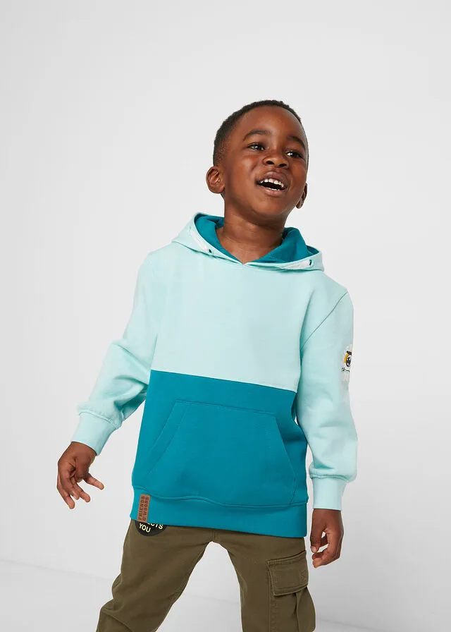 SUDADERA CON CAPUCHA PARA NIñOS TURQUESA COBALTOTURQUESA PASTEL