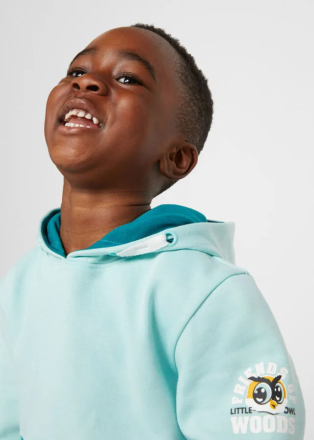 SUDADERA CON CAPUCHA PARA NIñOS TURQUESA COBALTOTURQUESA PASTEL