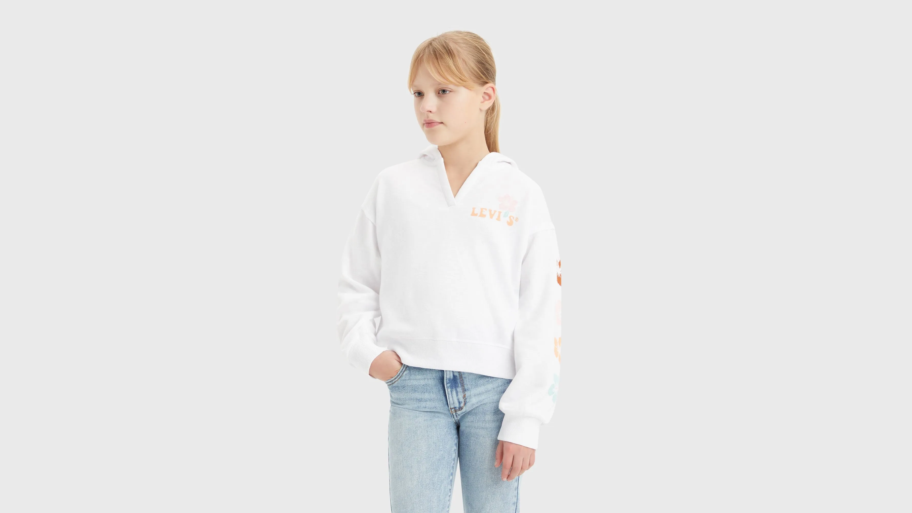 Sudadera Para Adolescentes Con Capucha Hibiscus