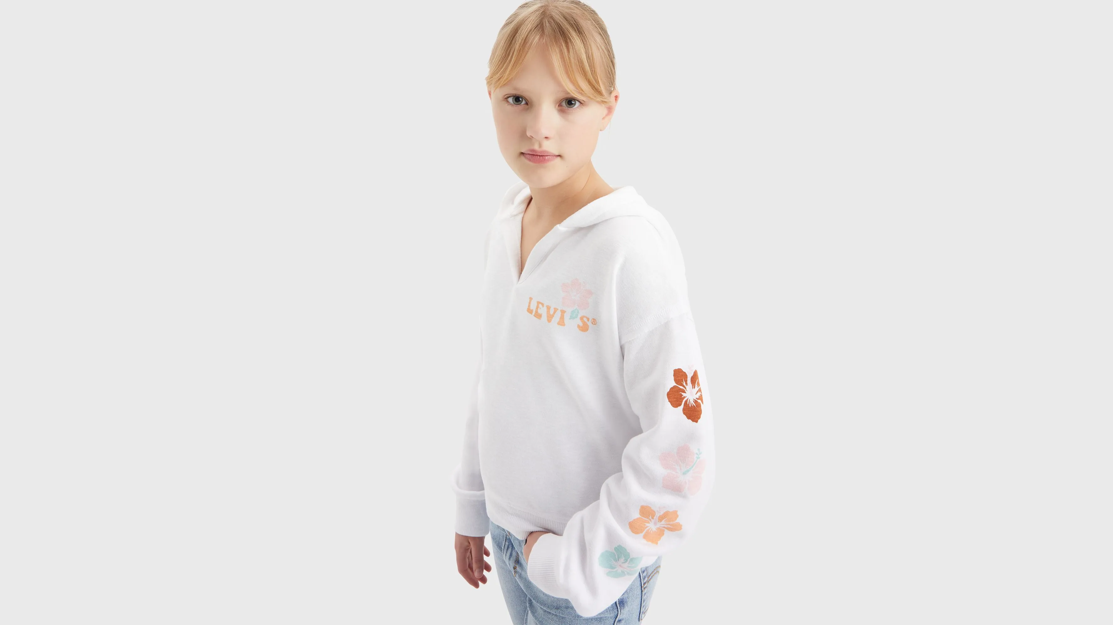 Sudadera Para Adolescentes Con Capucha Hibiscus