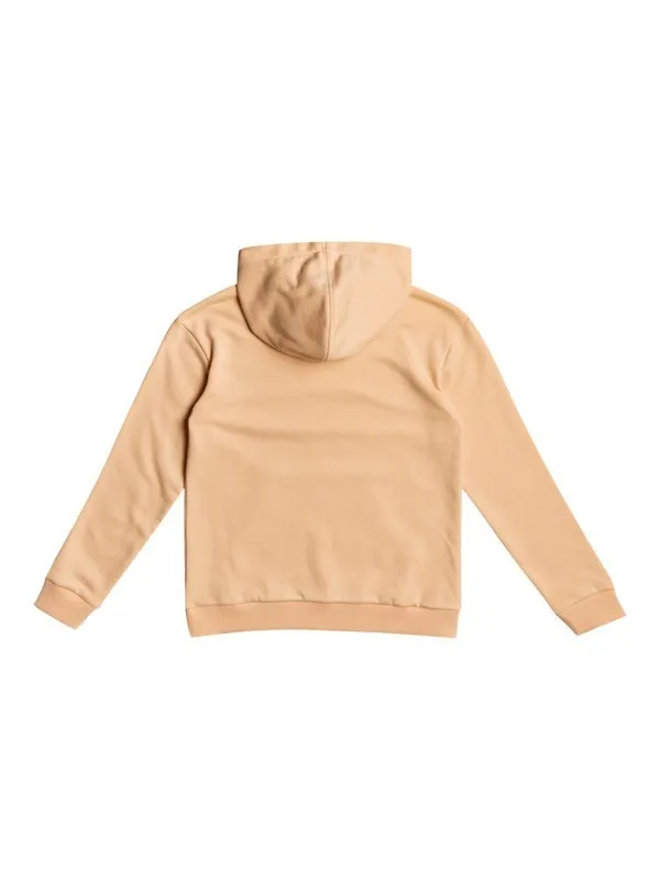 Sudadera ROXY de tejido orgánico con capucha para niña Indian Poem APRICOT ICE (nez0) Ref. ERGFT03615 naranja albaricoque logo p