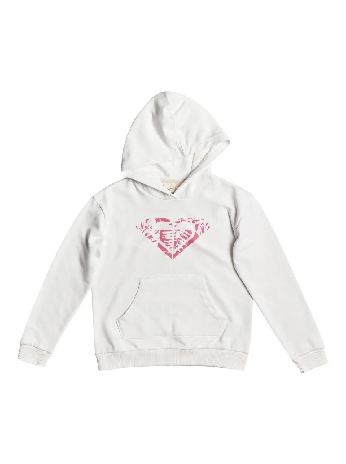 Sudadera ROXY de tejido orgánico con capucha para niña Indian Poem BROOK GREEN (wbko) Ref. ERGFT03615 blanco roto logo pecho