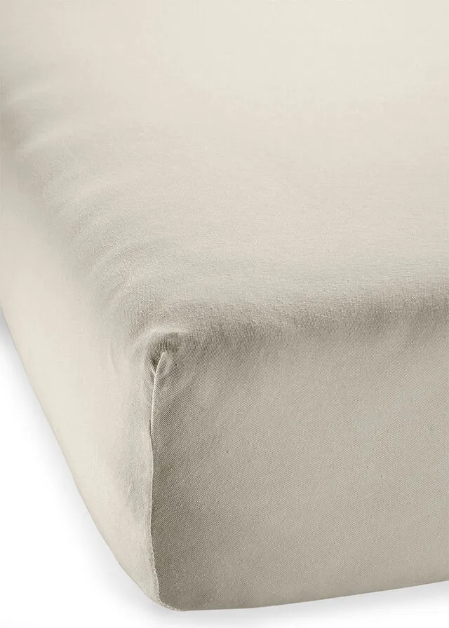 Sábanas bajeras de punto de primera calidad Beige