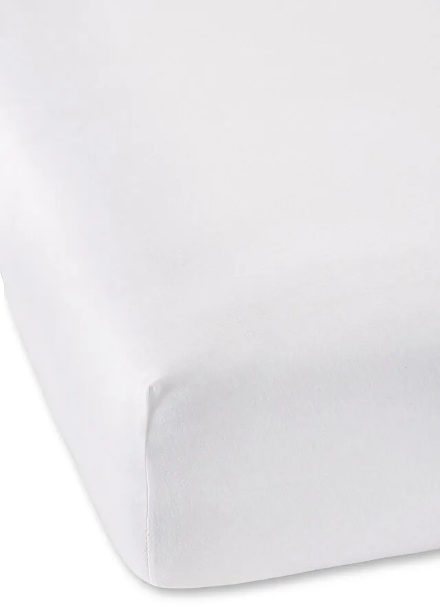 Sábanas bajeras de punto de primera calidad Blanco