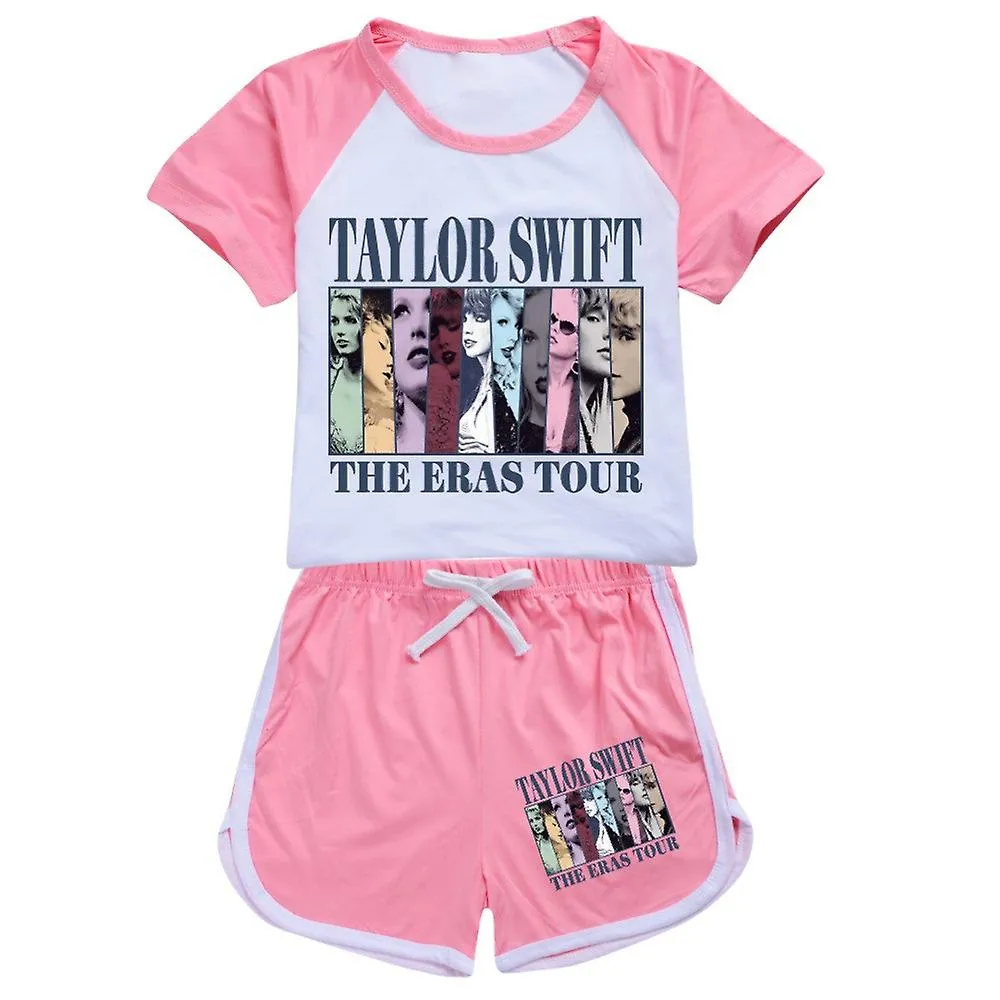 TAYLOR SWIFTIE CHáNDAL ESTAMPADO CAMISETA + PANTALONES CORTOS ROPA DE ESTAR POR CASA CONJUNTOS CONJUNTOS REGALOS 1116 AñOS NIñO