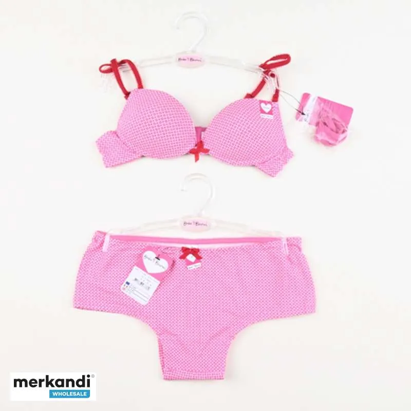 TETAS Y BLOOMERS ROPA INTERIOR PARA NIÑAS (SUJETADOR, BRAGAS Y TRAJES DE BAÑO) MIX STOCKLOT (AC81)
