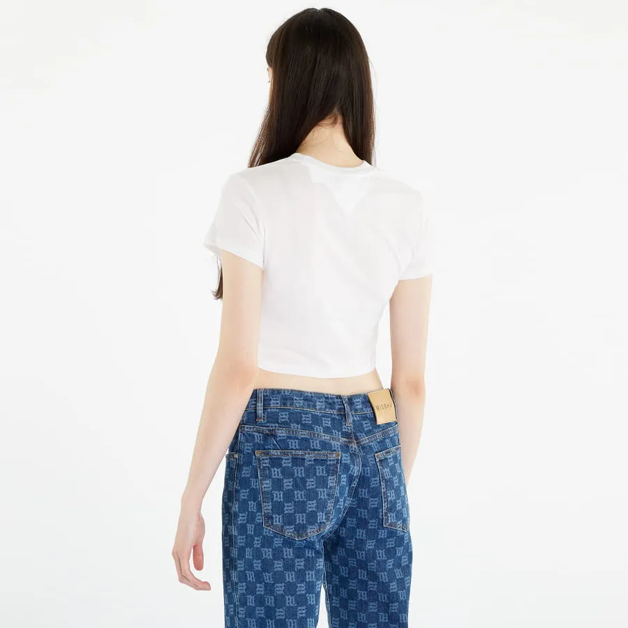 TOMMY HILFIGER TOMMY JEANS ESSENTIAL LOGO CROPPED TSHIRT