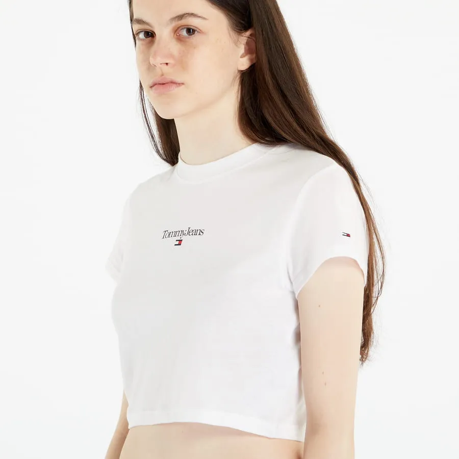 TOMMY HILFIGER TOMMY JEANS ESSENTIAL LOGO CROPPED TSHIRT