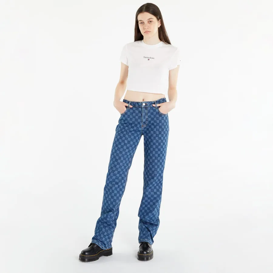 TOMMY HILFIGER TOMMY JEANS ESSENTIAL LOGO CROPPED TSHIRT