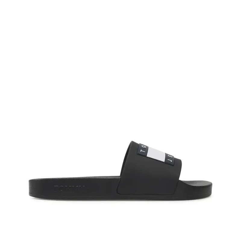 TOMMY JEANS FLAG POOL SLIDE ESS BLACK WOMAN