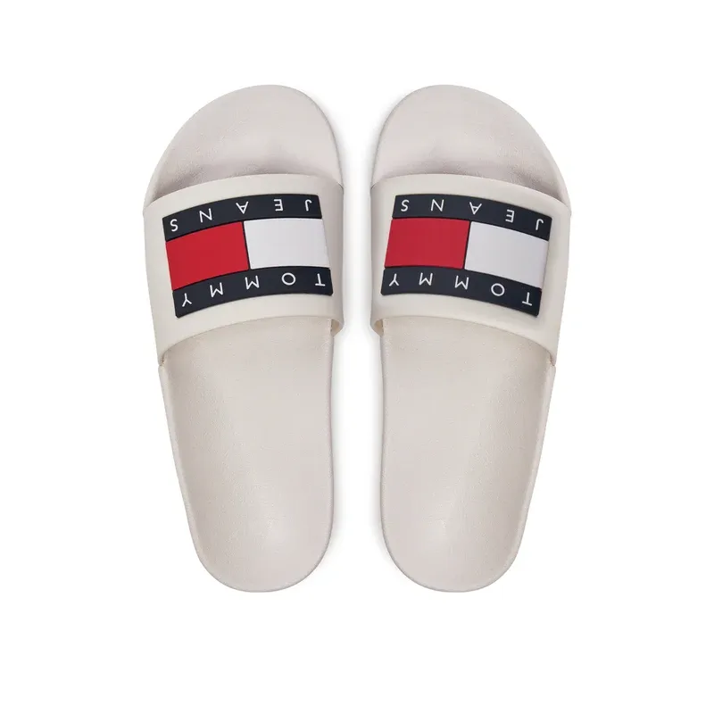 TOMMY JEANS FLAG POOL SLIDE ESS ECRU WOMAN