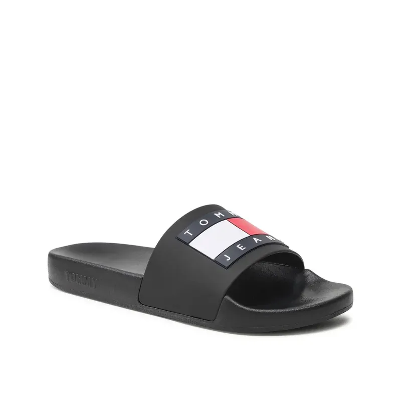 TOMMY JEANS POOL SLIDE ESS BLACK