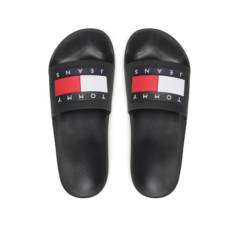 TOMMY JEANS POOL SLIDE ESS BLACK
