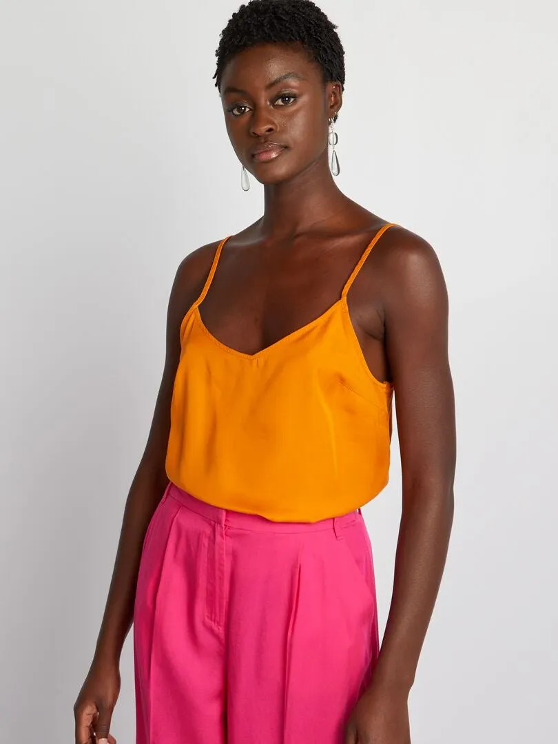 TOP DE TIRANTES FINOS  NARANJA