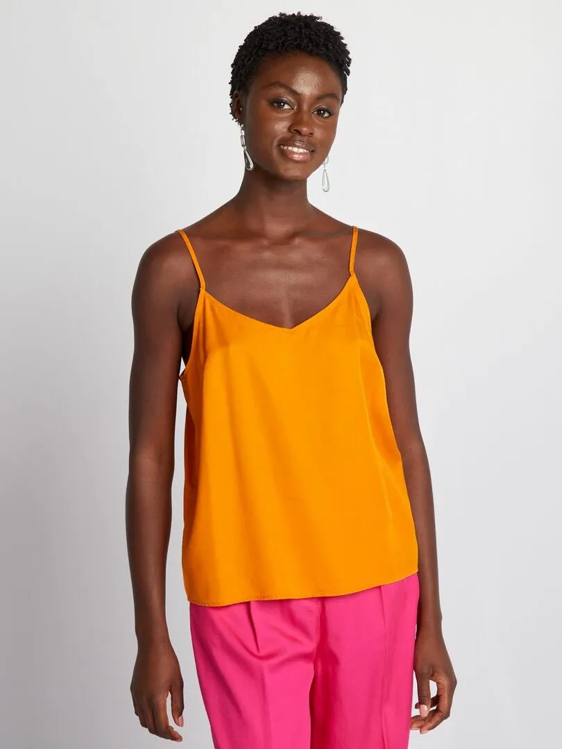 TOP DE TIRANTES FINOS  NARANJA