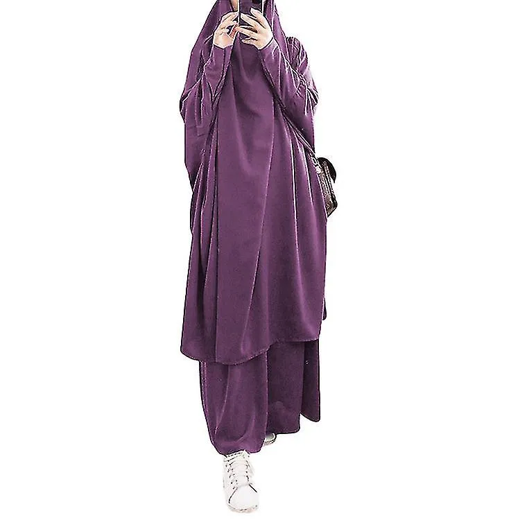 Uae Saudi Solid Robe Vestido Traje con capucha Ropa étnica