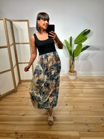 Vestido Combinado KAIROS Azul