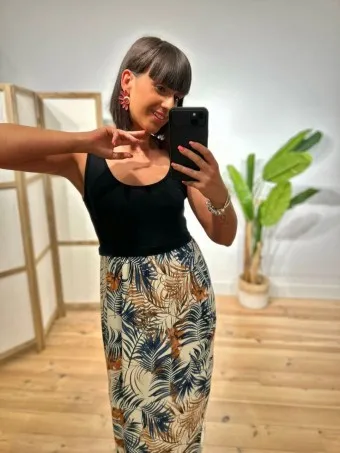 Vestido Combinado KAIROS Azul