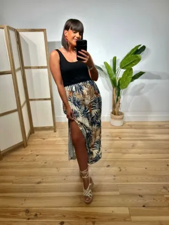 Vestido Combinado KAIROS Azul