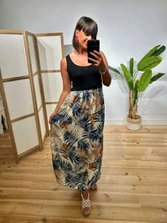 Vestido Combinado KAIROS Azul