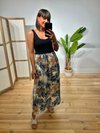 Vestido Combinado KAIROS Azul