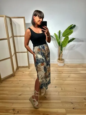 Vestido Combinado KAIROS Azul