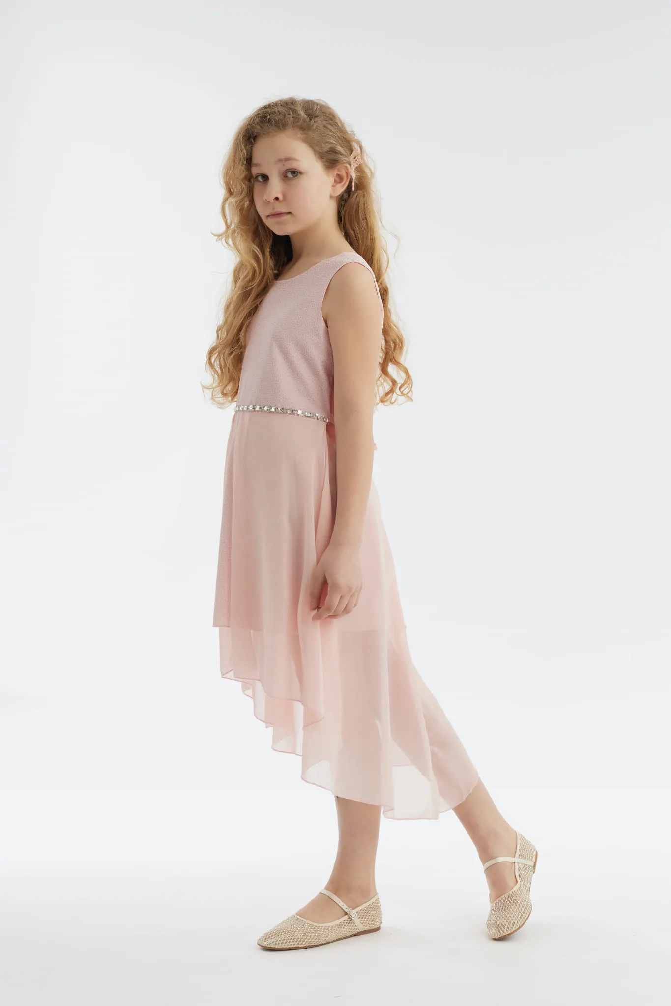Vestido Jasmina Para Pequeñas Princesas Rosa Albaricoque