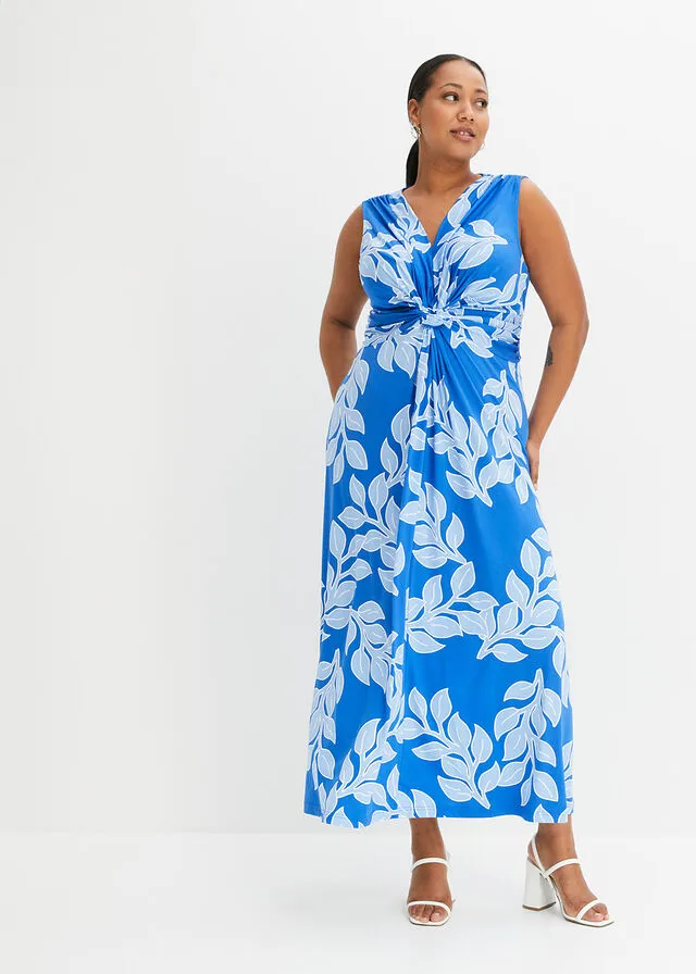VESTIDO LARGO DE VERANO AZULAZUL CLARO DE FLORES