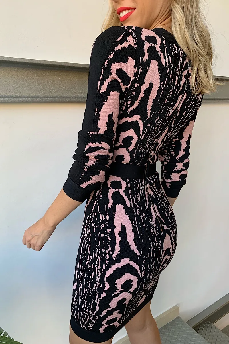 Vestido Silueta Nude y Negro