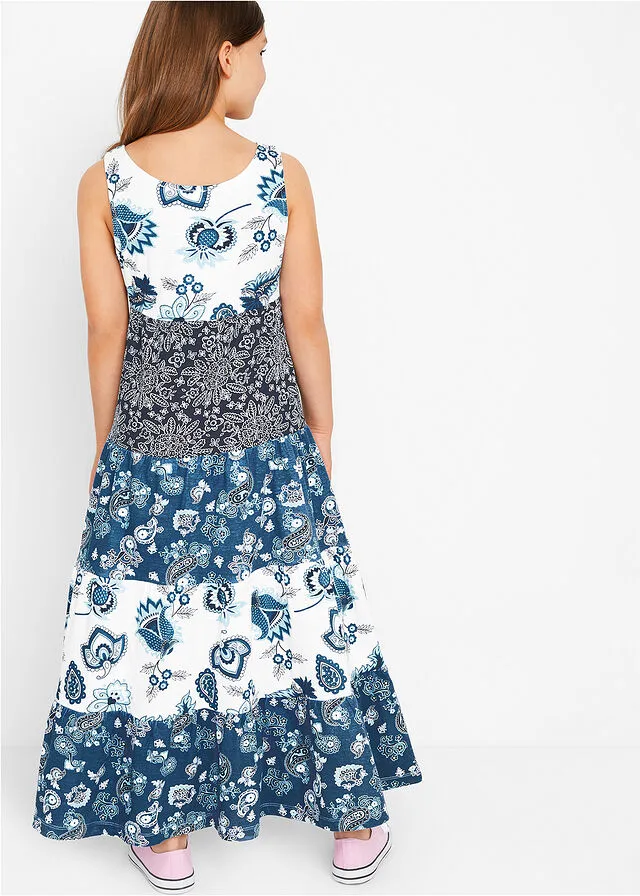 VESTIDO VERANIEGO PARA NIñAS BLANCO LANAGRANATEROSA MATE