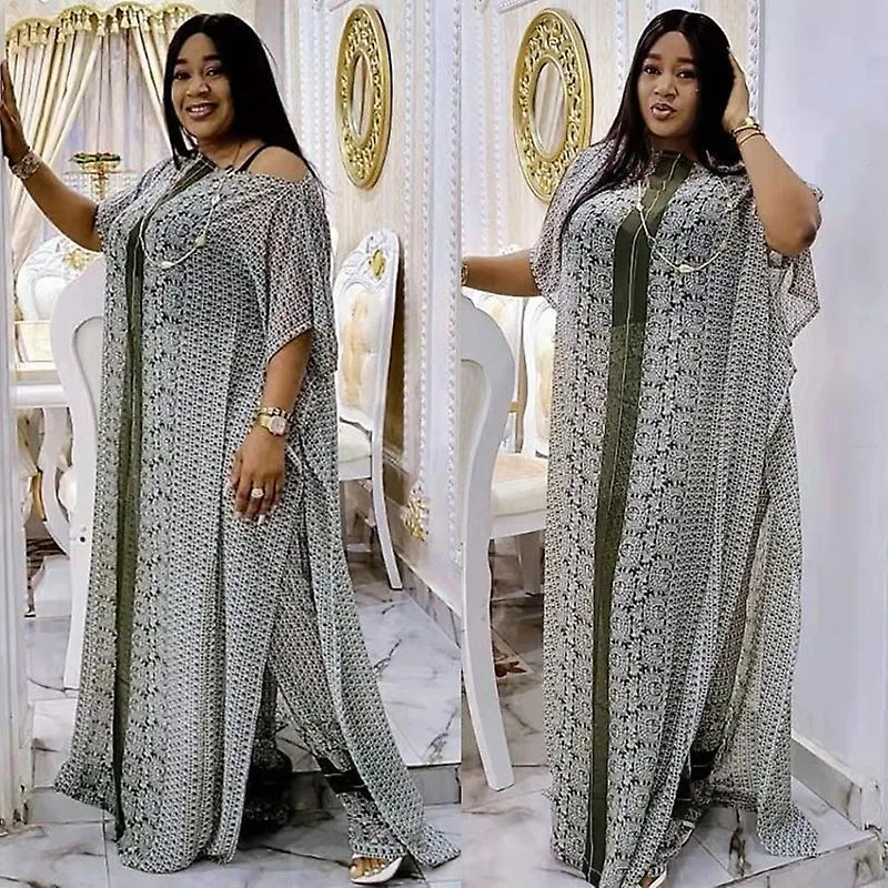 Vestidos africanos de dos piezas para mujeres Nueva ropa africana Dashiki Pantalones Set Boubou Robe Outfits Femme Party Plus Si