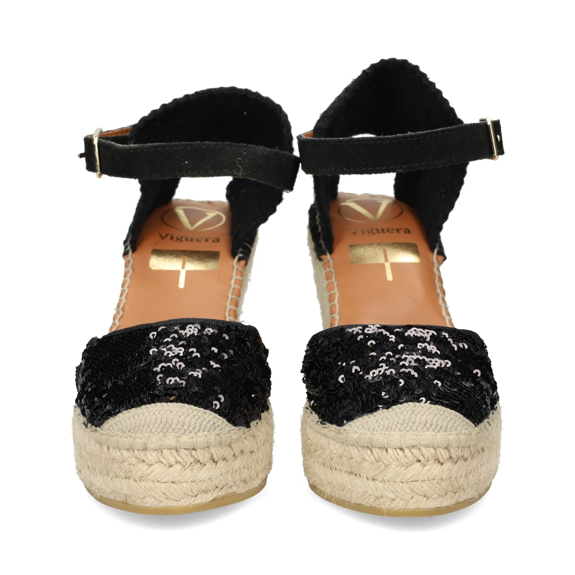 VIGUERA Zapatos cuña NEGRO